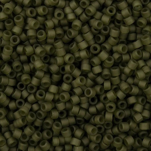 11/0 Delica Bead #2404 Matte Olive 5.2g - Perfect for Jewelry Making, Beadwork & DIY Crafts - Ideal for Bracelets, Necklaces & Home Decor Projects