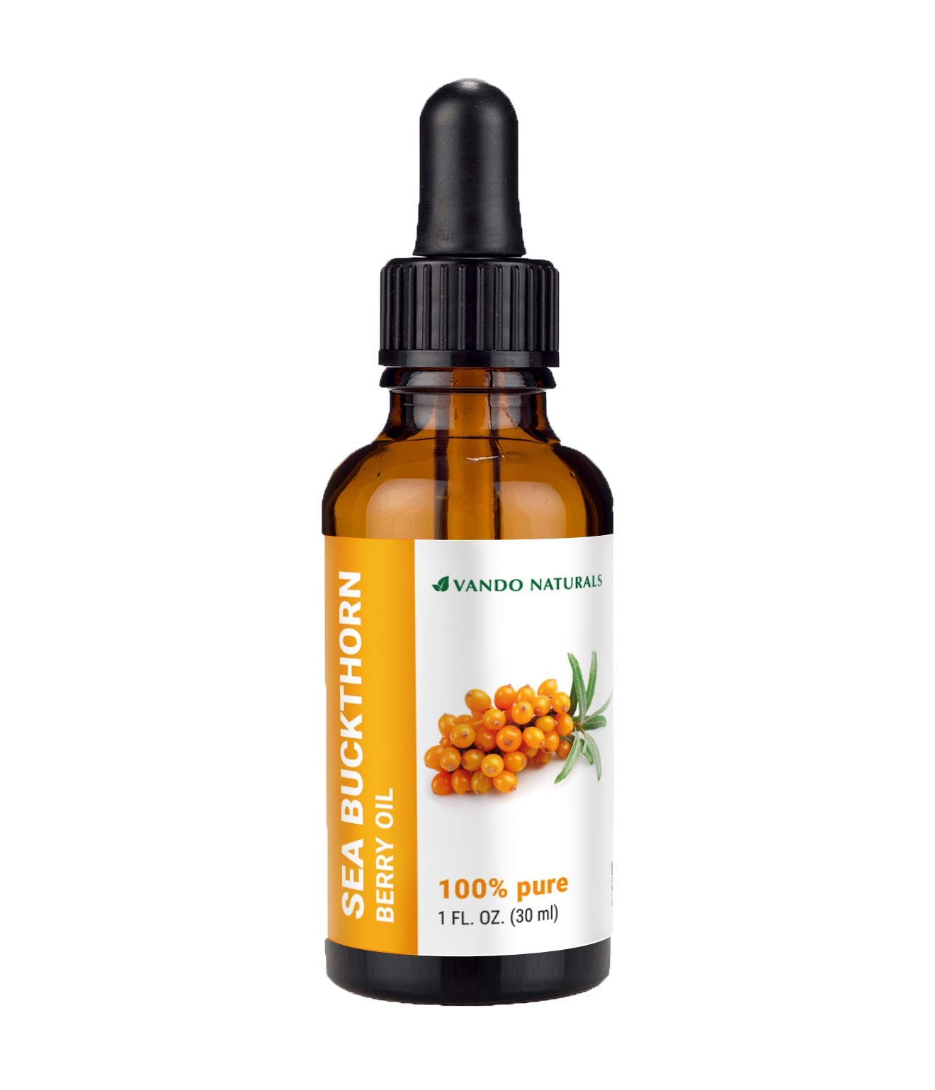 Organic Sea Buckthorn Fruit Oil - 1 fl oz (30ml) Cold Pressed, Pure & Natural for Skin & Hair Care - Anti-Aging, Moisturizing & Healing - Perfect for Face Serums, DIY Beauty & Aromatherapy