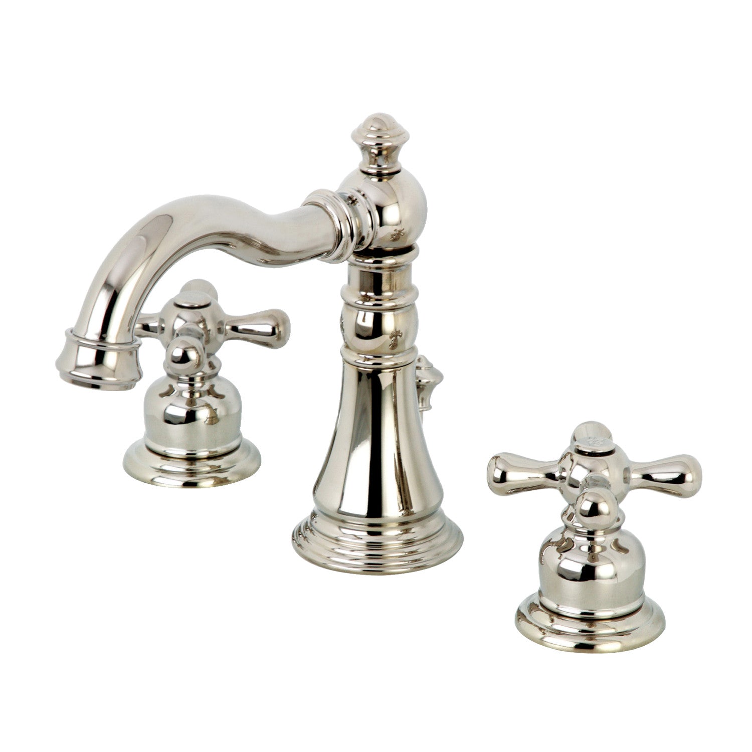 American Classic FSC1979AX 3-Hole Widespread Bathroom Faucet with Brass Pop-Up Drain - Polished Nickel Finish for Vanity Sinks - Perfect for Modern Bathroom Renovations and Home Upgrades