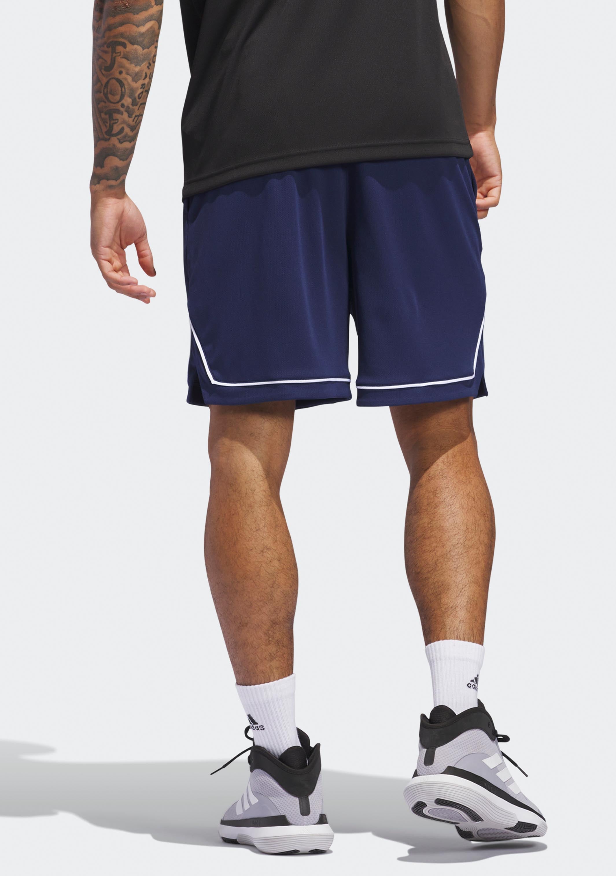 Adidas Men's Basketball Shorts with Badge of Sport Logo - Breathable Gym Workout Shorts for Running, Training & Casual Wear