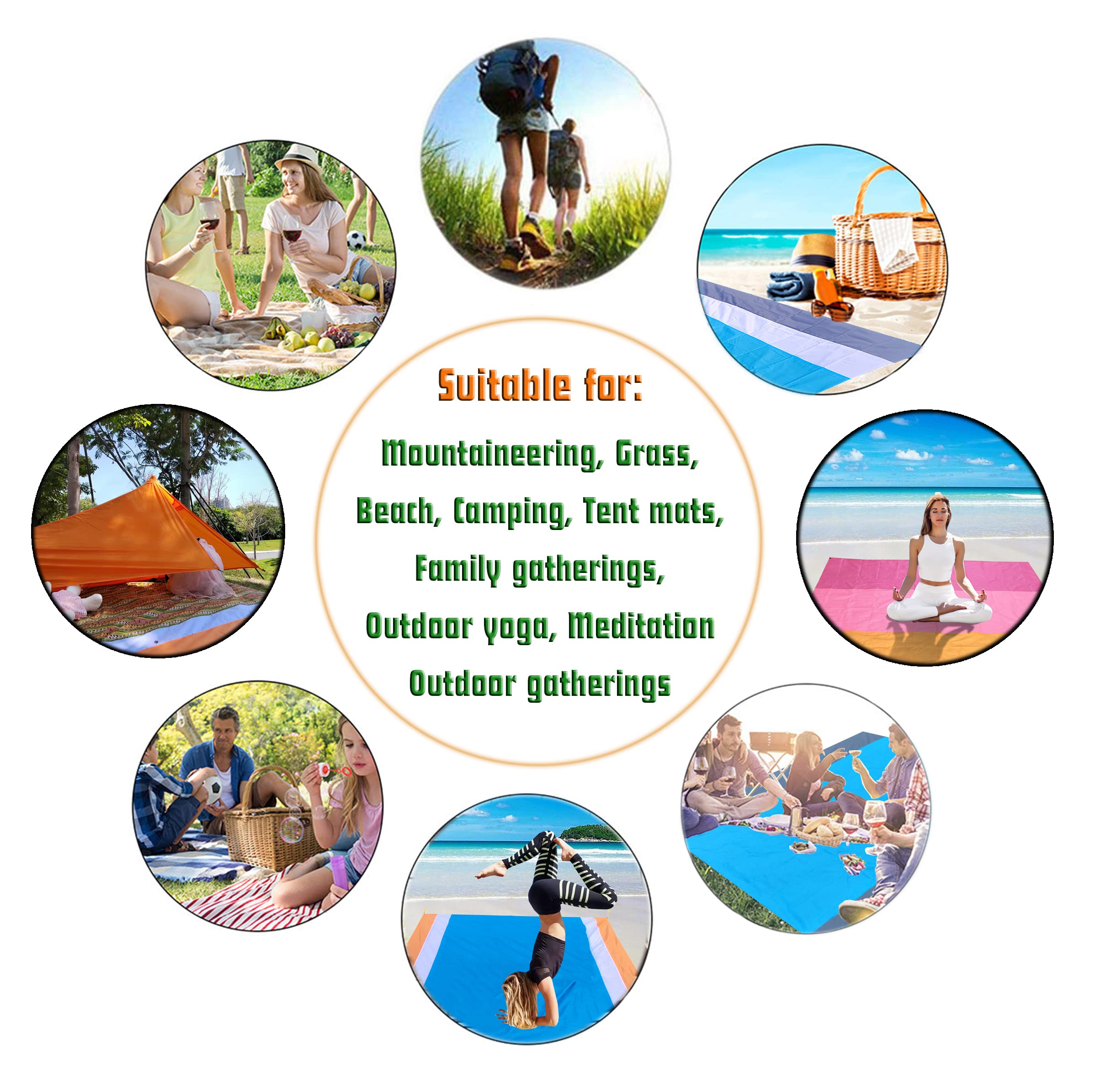 Waterproof Sandproof Beach Blanket - Extra Large 79