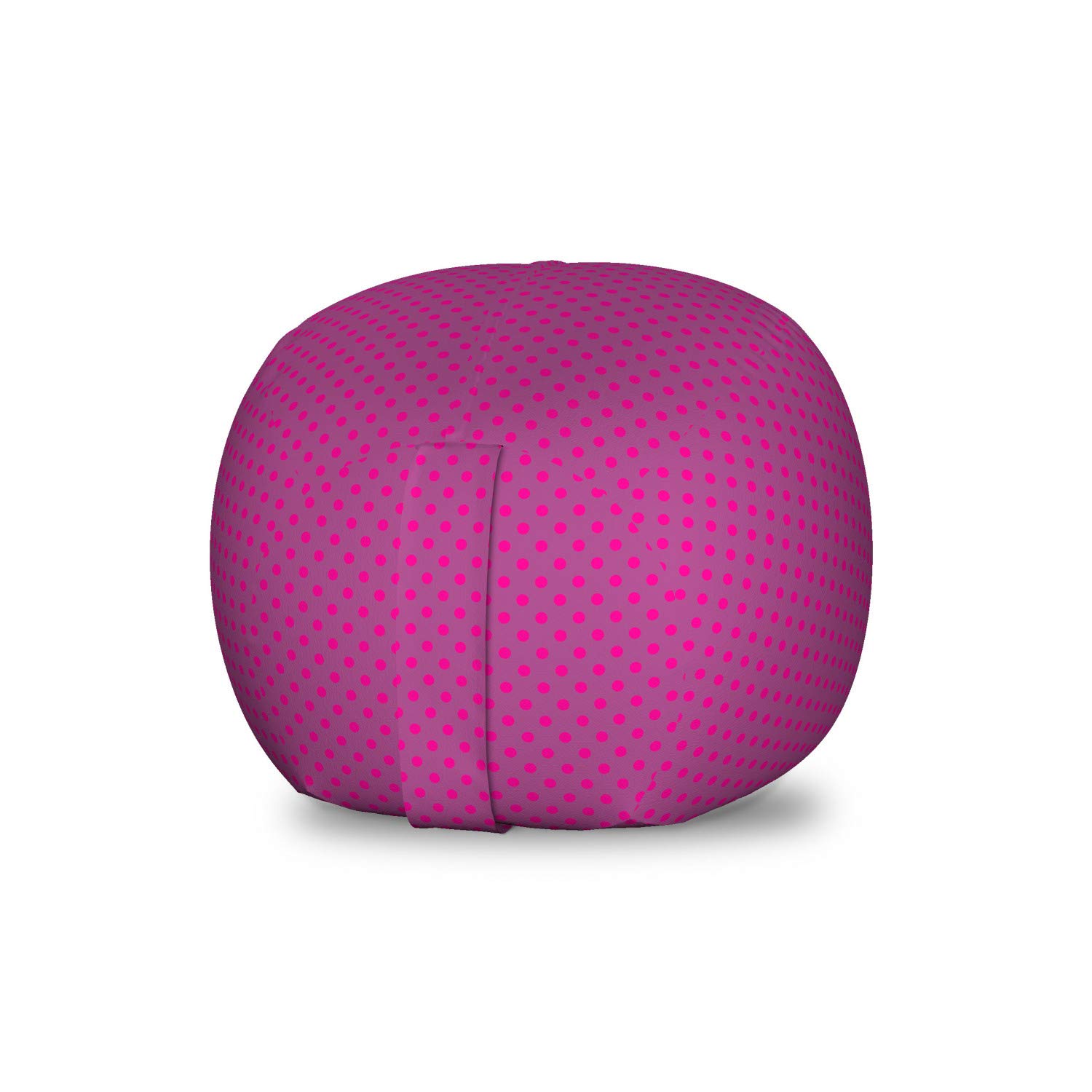 Ambesonne Magenta Storage Toy Bag Chair - Classic Polka Dots Pattern, Traditional Design Purple Background | Stuffed Animal Organizer, Washable Small Size Toy Storage Bag (Magenta/Eggplant) - Perfect for Kids' Room, Playroom & Nursery Organization
