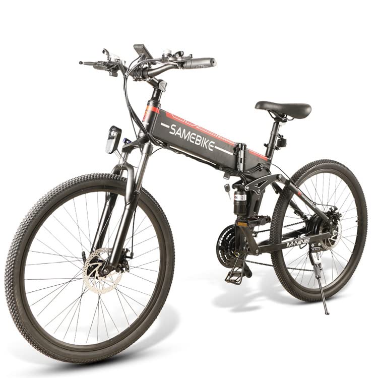 48V 10AH Folding Electric Bike for Adults - 21 Speed Commuter & Mountain E-Bike for Urban Travel & Off-Road Adventures