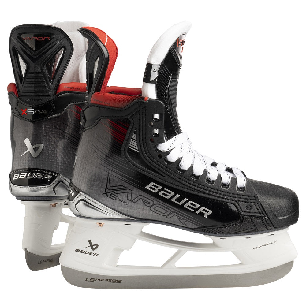 Bauer Vapor X5 Pro Junior Ice Hockey Skates - Lightweight Performance Skates for Youth Players - Perfect for Ice Rink Training & Competitive Games