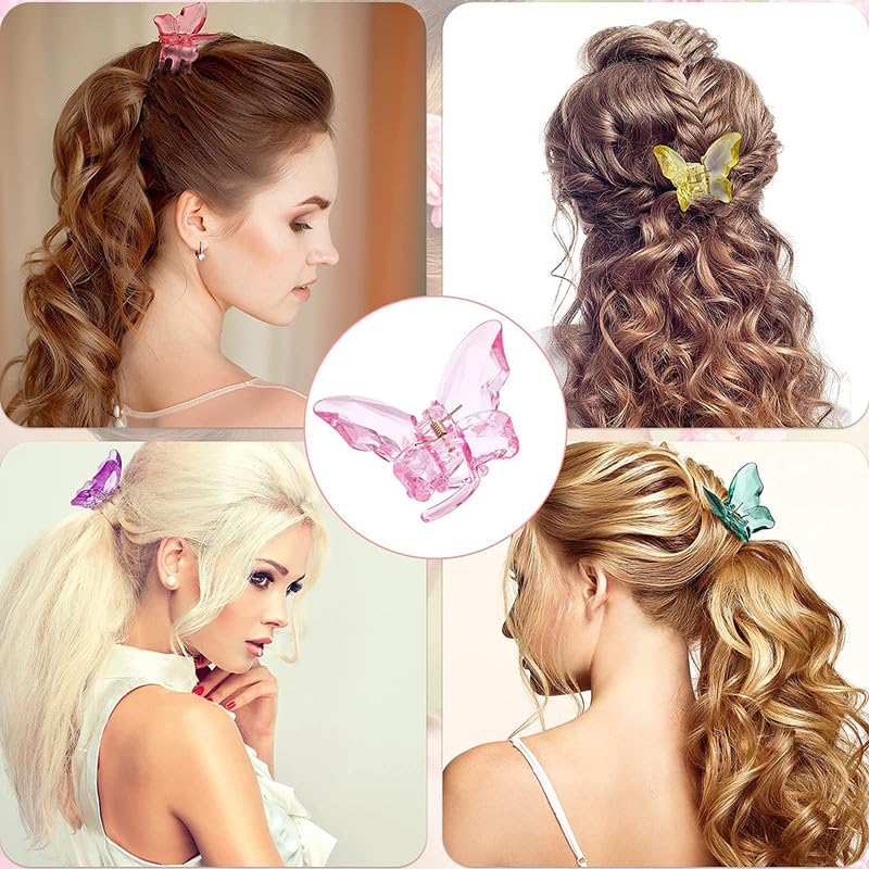 CHRONEX 5-Piece Assorted Hair Claw Clips Set - Hollow Out Heart Shaped Hair Clips, Wavy Twist Hair Clamps for Women & Girls - Stylish Hair Accessories for Daily Use, Parties & Weddings (Pattern-9)