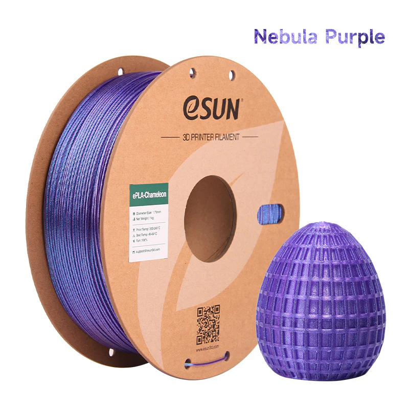 eSun ePLA Chameleon Color Changing 3D Printer Filament 1.75mm 1kg Spool - Perfect for DIY Projects, Cosplay Props & Artistic Creations