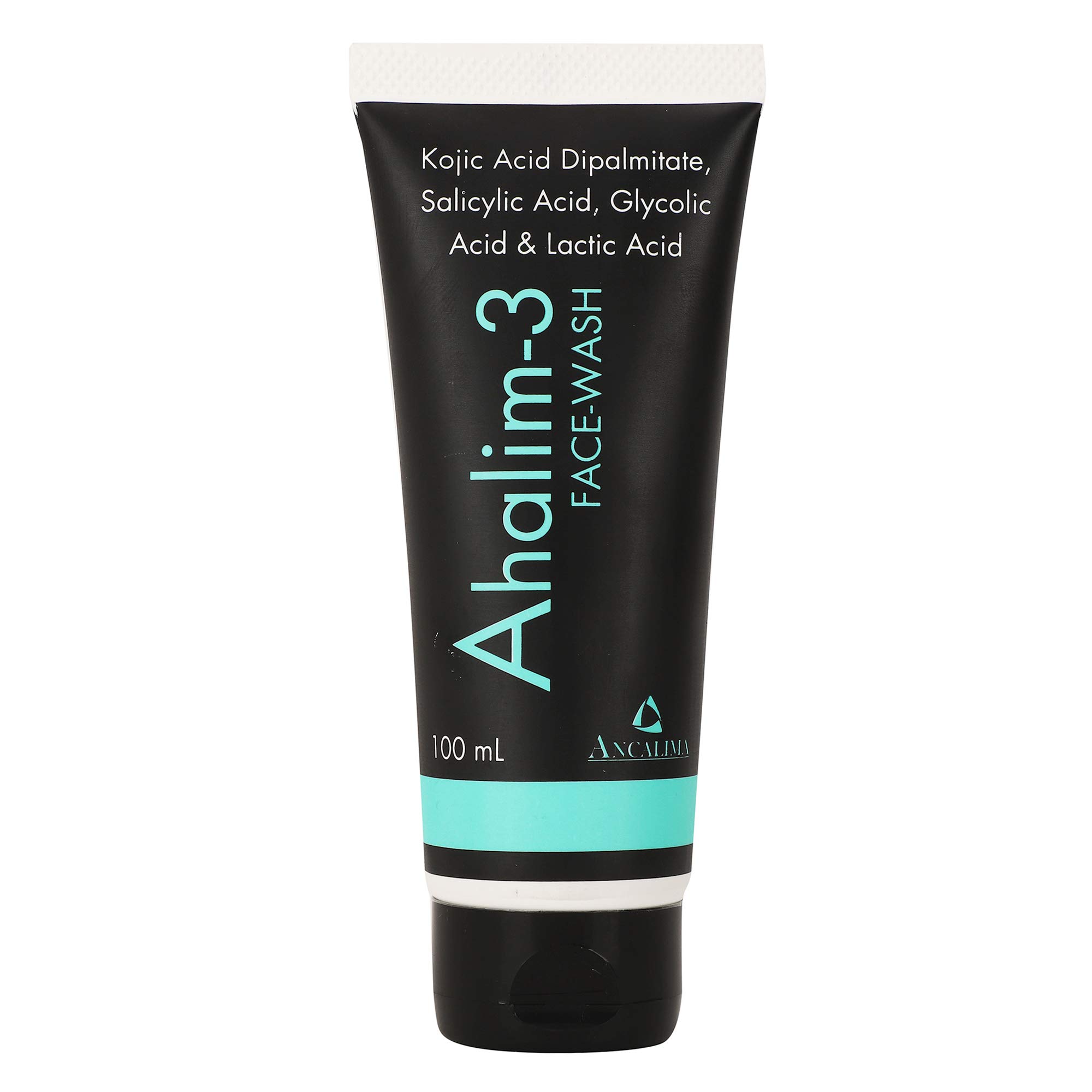 AHALIM-3 Skin Whitening & Brightening Face Wash with 0.5% Salicylic Acid - 100ml Gentle Exfoliating Cleanser for Acne, Dark Spots & Uneven Skin Tone - Perfect for Daily Skincare Routine & Glowing Complexion