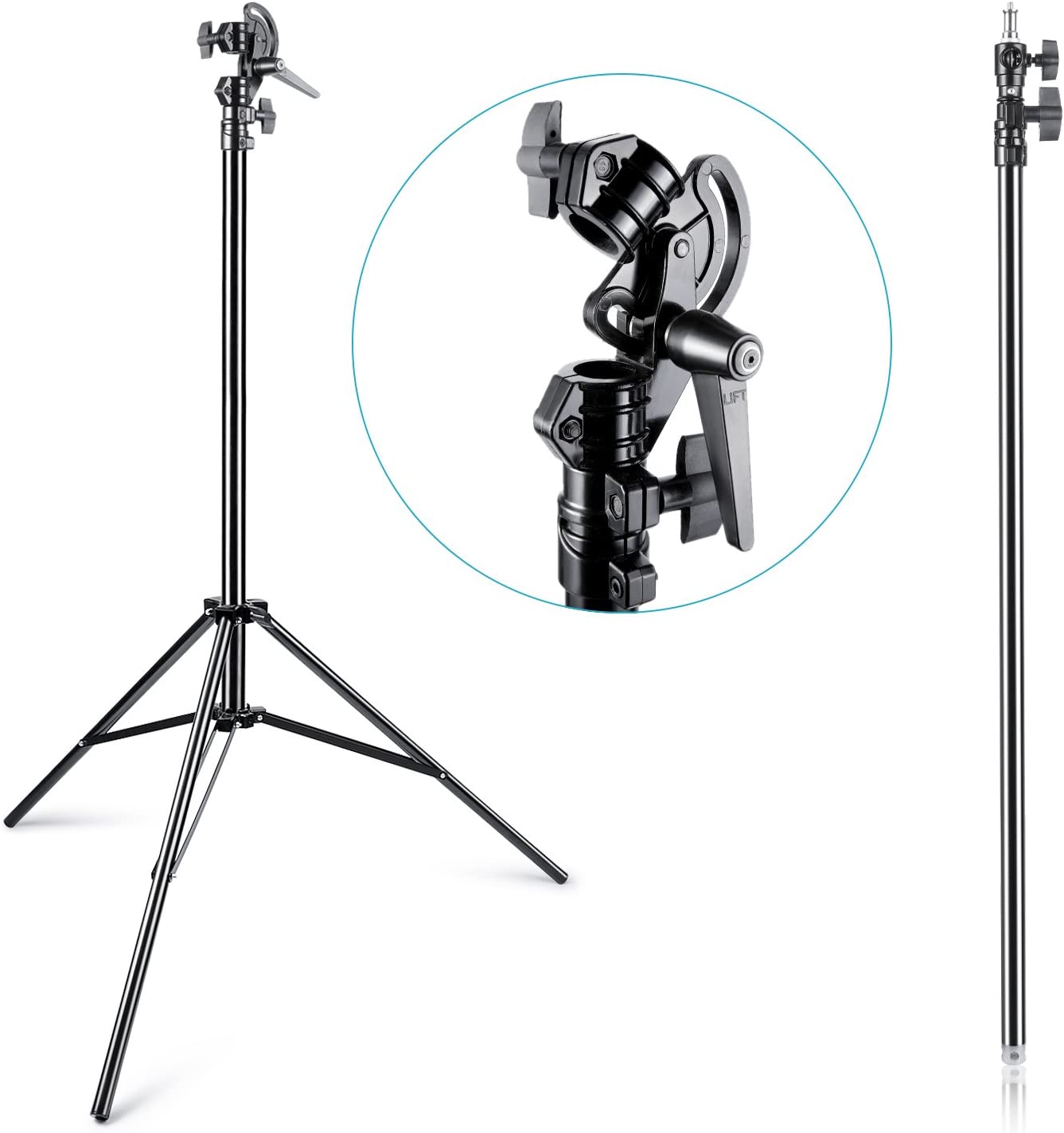 NEEWER 390cm/13ft Heavy Duty Aluminum Light Stand - Adjustable Photography Lighting Stand for Studio, YouTube Videos & Outdoor Shooting
