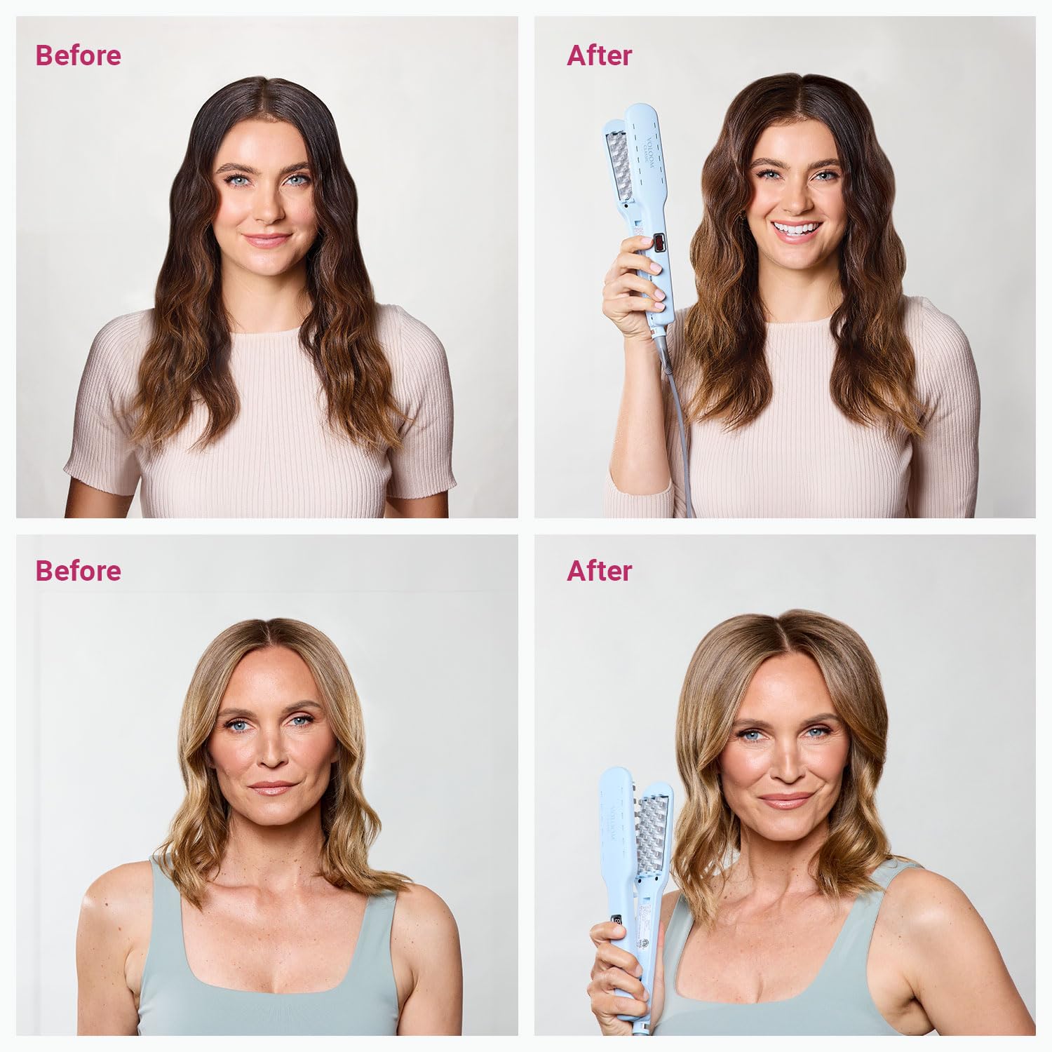 Voloom Classic 1.5 Inch Professional Volumizing Ceramic Hair Iron - Adjustable Temperature Styling Tool for Thicker, Fuller Hair with Auto Shut-Off | Perfect for Salon Styling, Home Use, and Creating Long-Lasting Volume for Special Occasions
