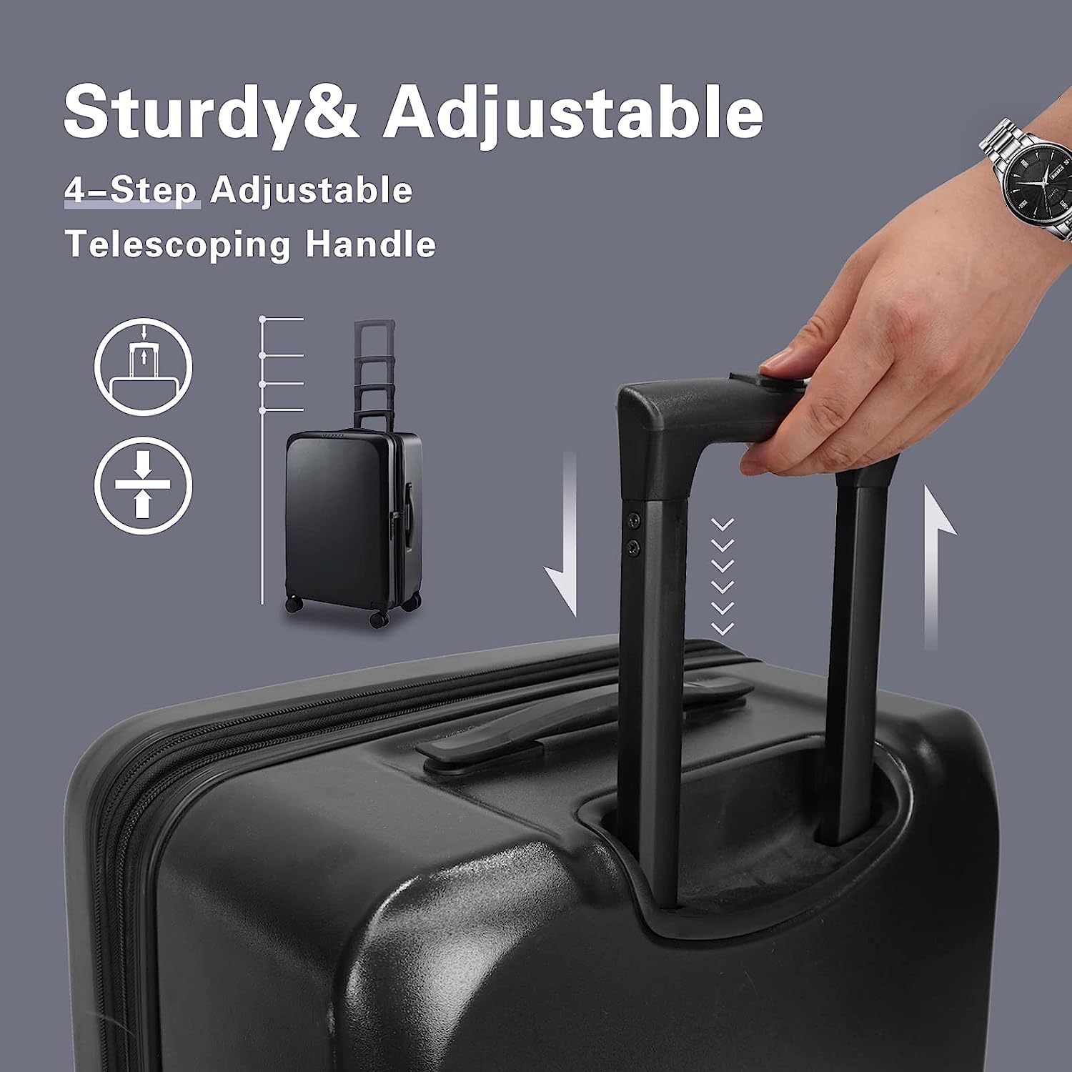 Vera Freeland 2-Piece Expandable Hardshell Luggage Set with X-Large Spinner Wheels - 20