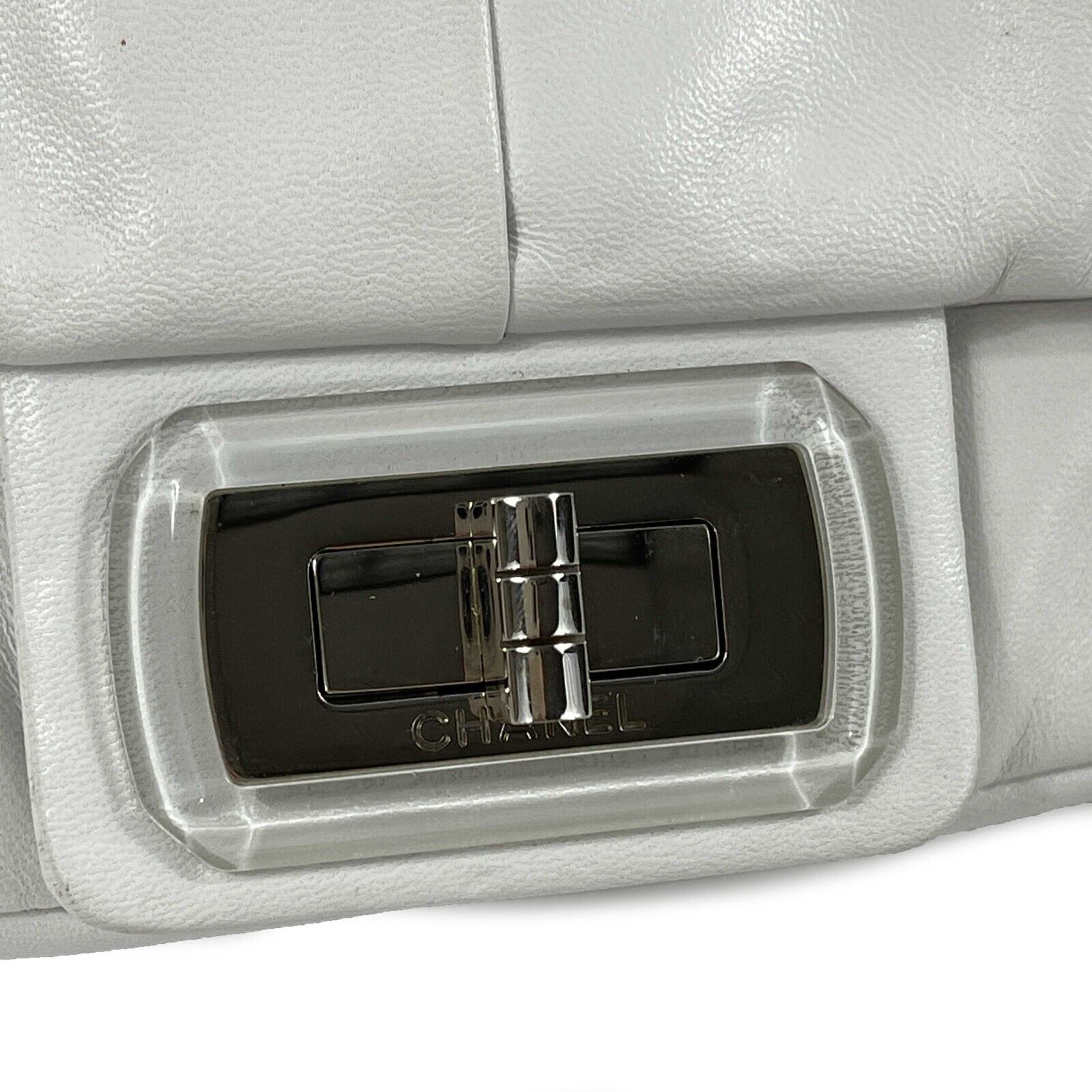 CHANEL White Lambskin Medium Mademoiselle Lock Igloo Flap Shoulder Bag for Women | Luxury Designer Handbag for Parties, Dating & Everyday Use