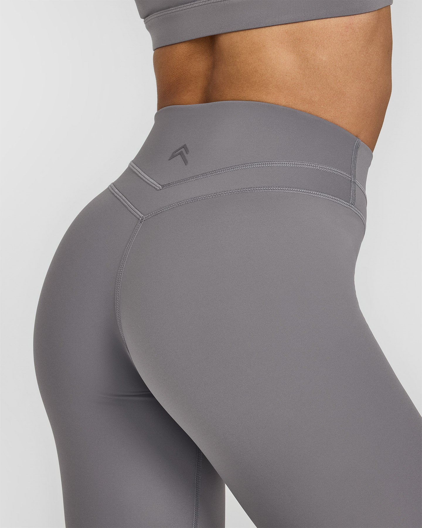 High Waisted Yoga Leggings for Women - Comfortable & Stretchy Ash Grey Workout Tights for Running, Gym & Lounge