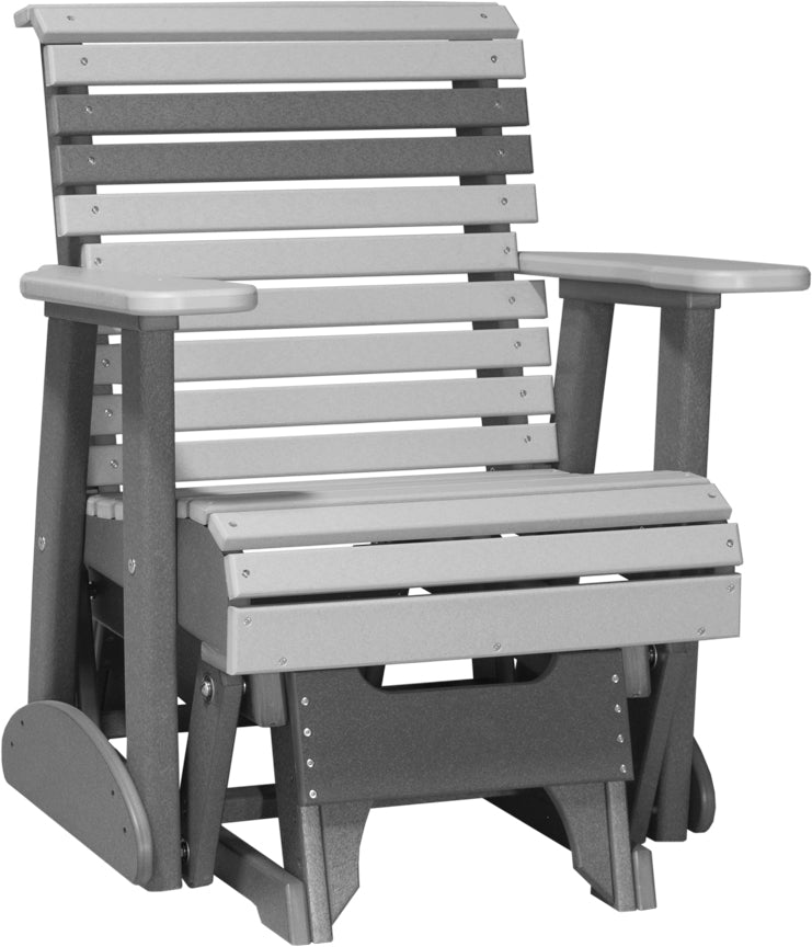 LuxCraft 2-Foot Plain Glider Rocking Chair - Comfortable Nursery Glider for Baby Room, Living Room & Bedroom Relaxation