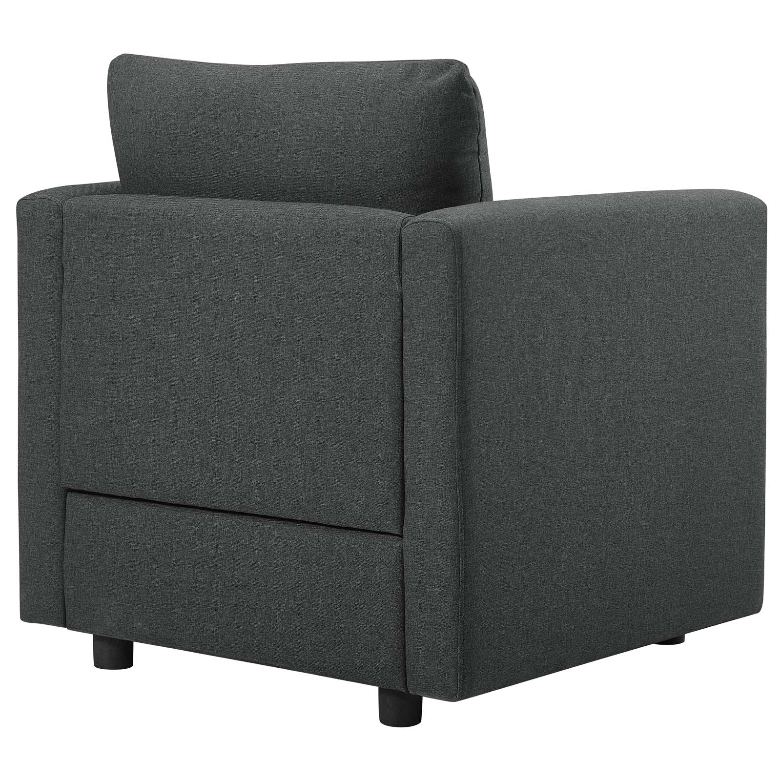Comfortable Upholstered Fabric Armchair for Living Room - Modern Lounge Chair with Soft Cushions for Home, Office or Reading Nook