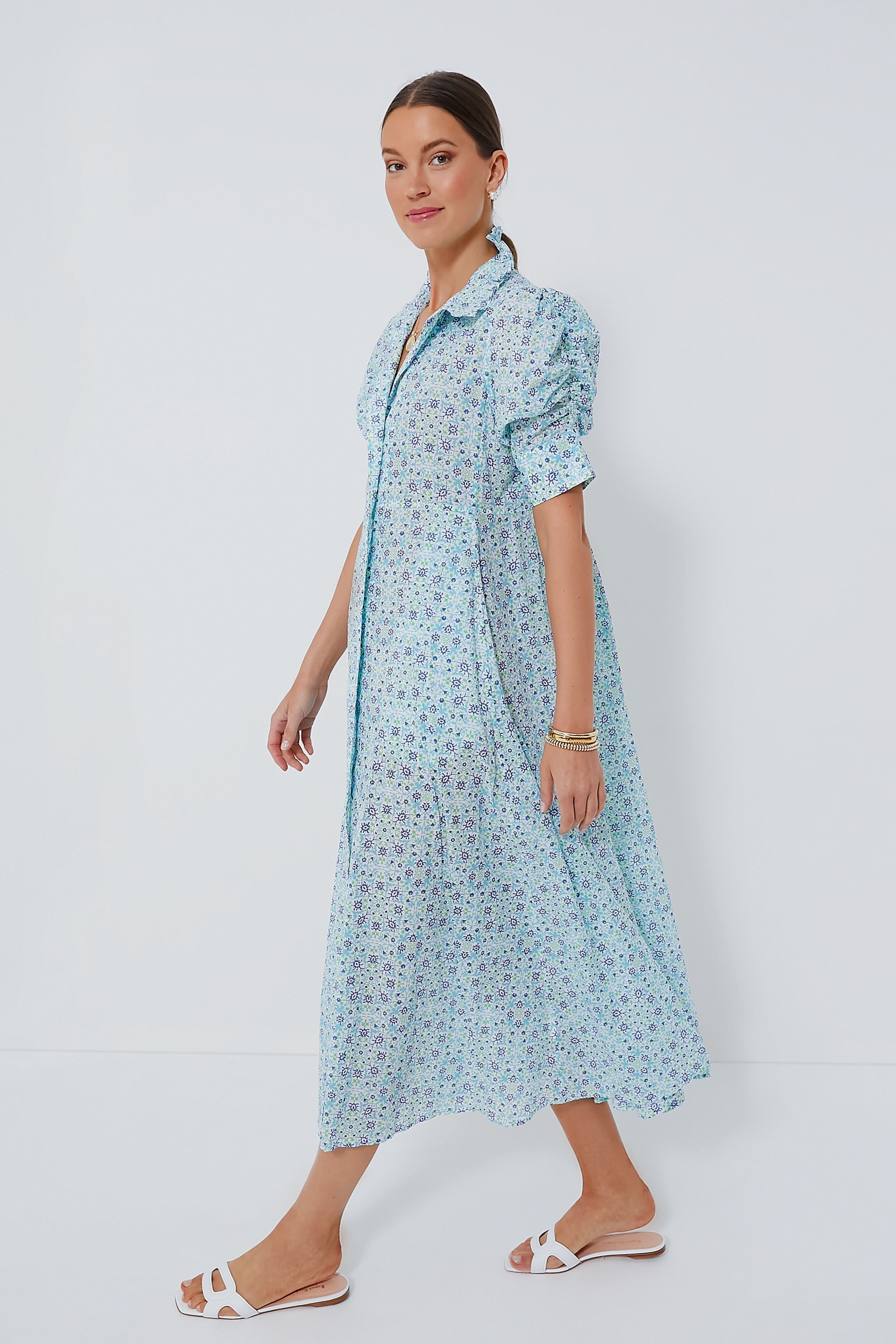 Blue Venetia Maxi Dress for Women - Elegant Long Flowy Summer Dress - Perfect for Beach, Vacation, and Evening Parties