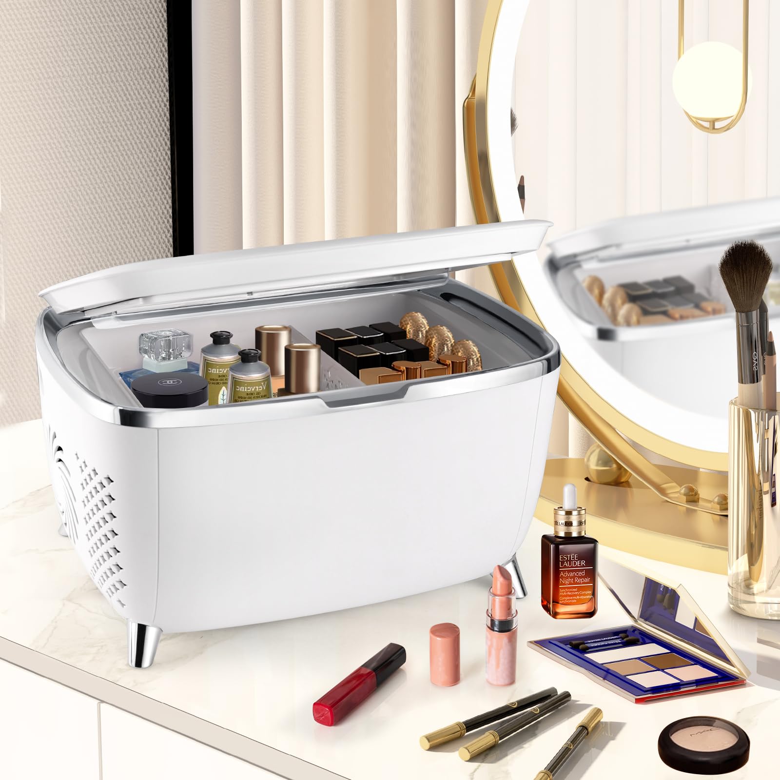 6L Mini Skincare Fridge - Portable Cosmetic Cooler for Makeup, Skincare & Beverages | Perfect for Bedroom, Office & Travel | Compact Beauty Refrigerator for Serums, Face Masks & Drinks