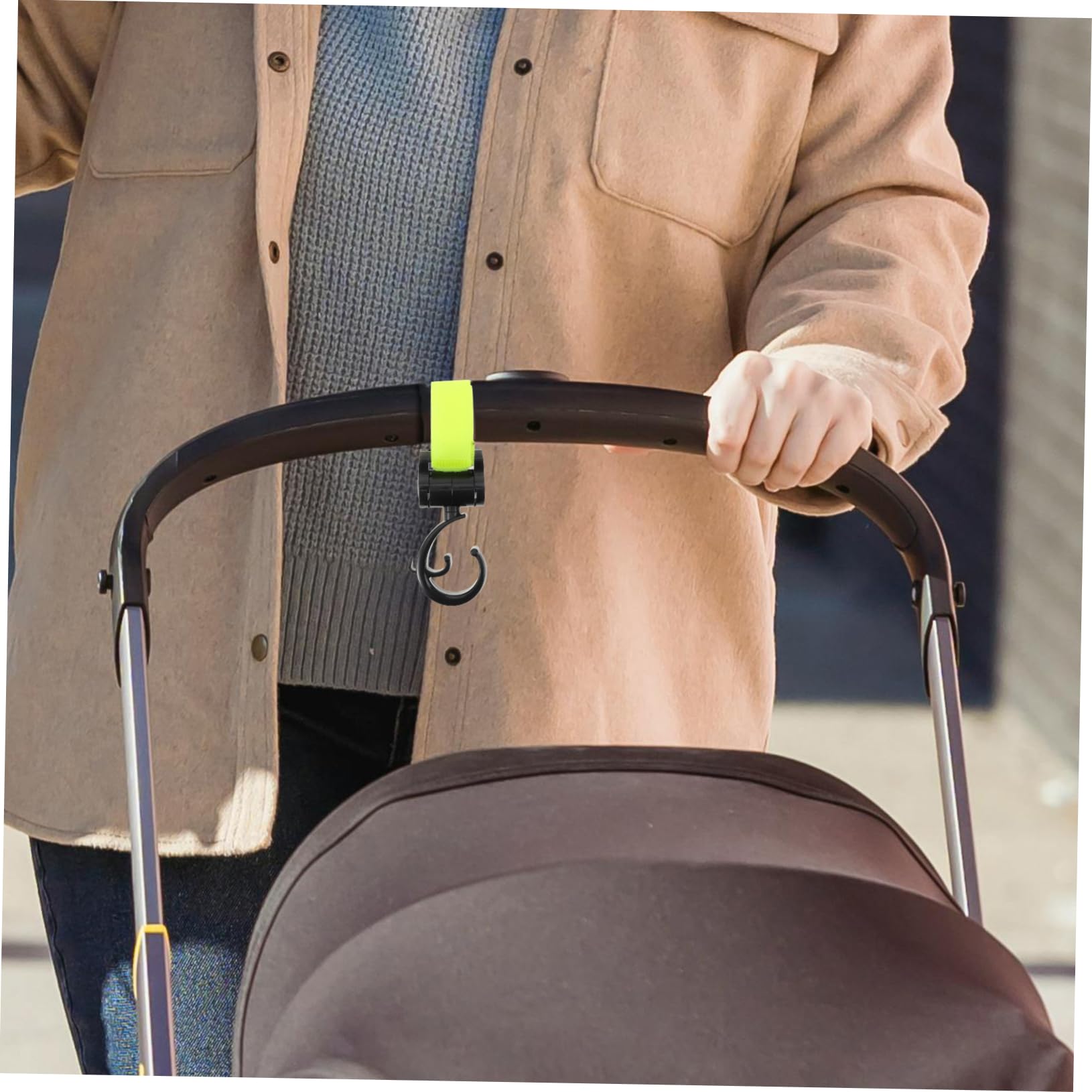 TOPPERFUN Universal Stroller Hooks for Diaper Bags, Purses & Shopping - Heavy Duty Stroller Accessories for Parents (Perfect for Grocery Shopping, Park Outings & Travel)
