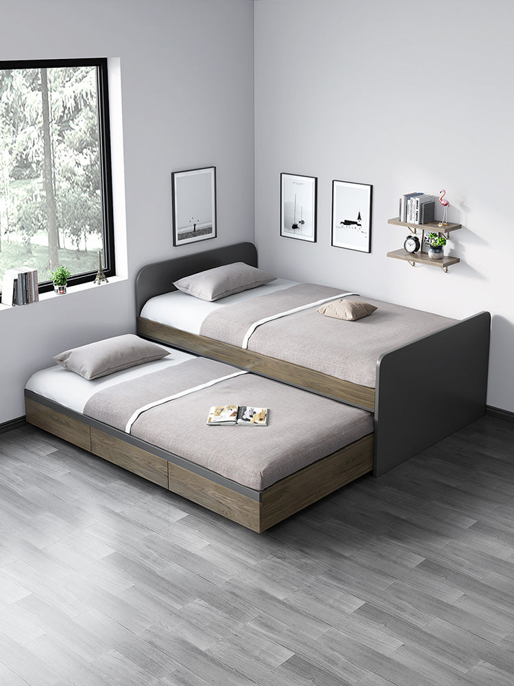 Japanese Tatami Storage Bed - IRENE SHERATON Platform Bed Frame with Underbed Drawers, Natural Wood Style for Small Space Living | Perfect for Apartments, Dorms & Minimalist Bedrooms