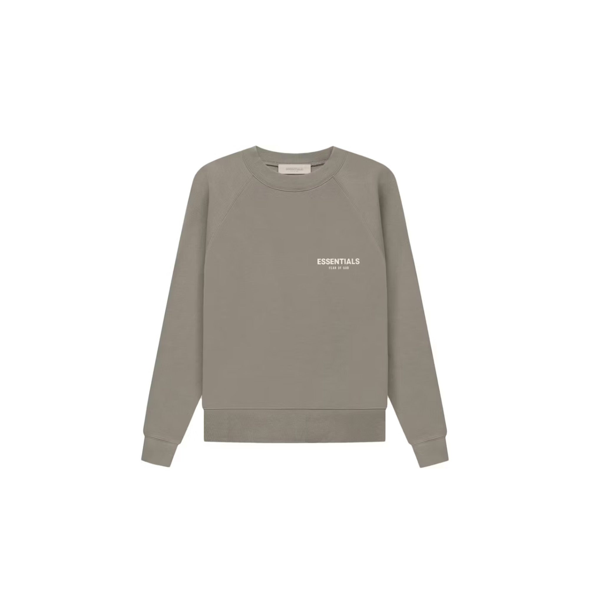Fear of God Essentials Crewneck Sweatshirt - Desert Taupe (2022) | Men's Casual Pullover Hoodie for Streetwear & Everyday Comfort