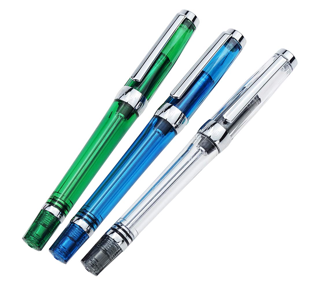 Asvine Fountain Pen Set - 3 Fine Nib Ink Pens for Writing & Gifting