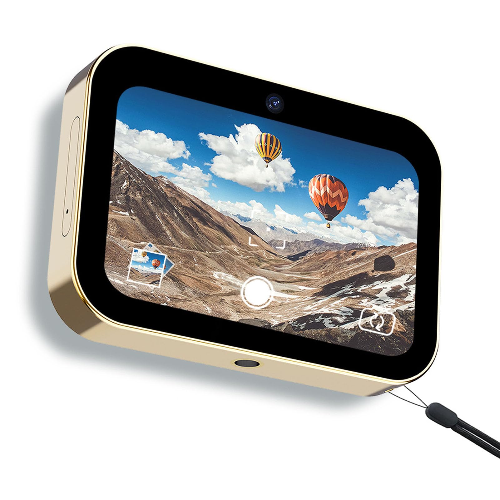 64MP 4K Digital Camera with 3 Inch Touchscreen, 120° Wide Angle Lens, Built-in Music Player & Video Recorder, 3600mAh Long-Lasting Battery - Perfect for Vlogging, Travel Photography and Multi-Camera Shooting (Gold)