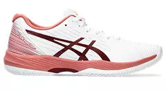 Asics Women's Solution Swift FF Tennis Shoes - White/Light Garnet | Lightweight Performance Court Shoes for Women | Perfect for Competitive Matches & Training Sessions