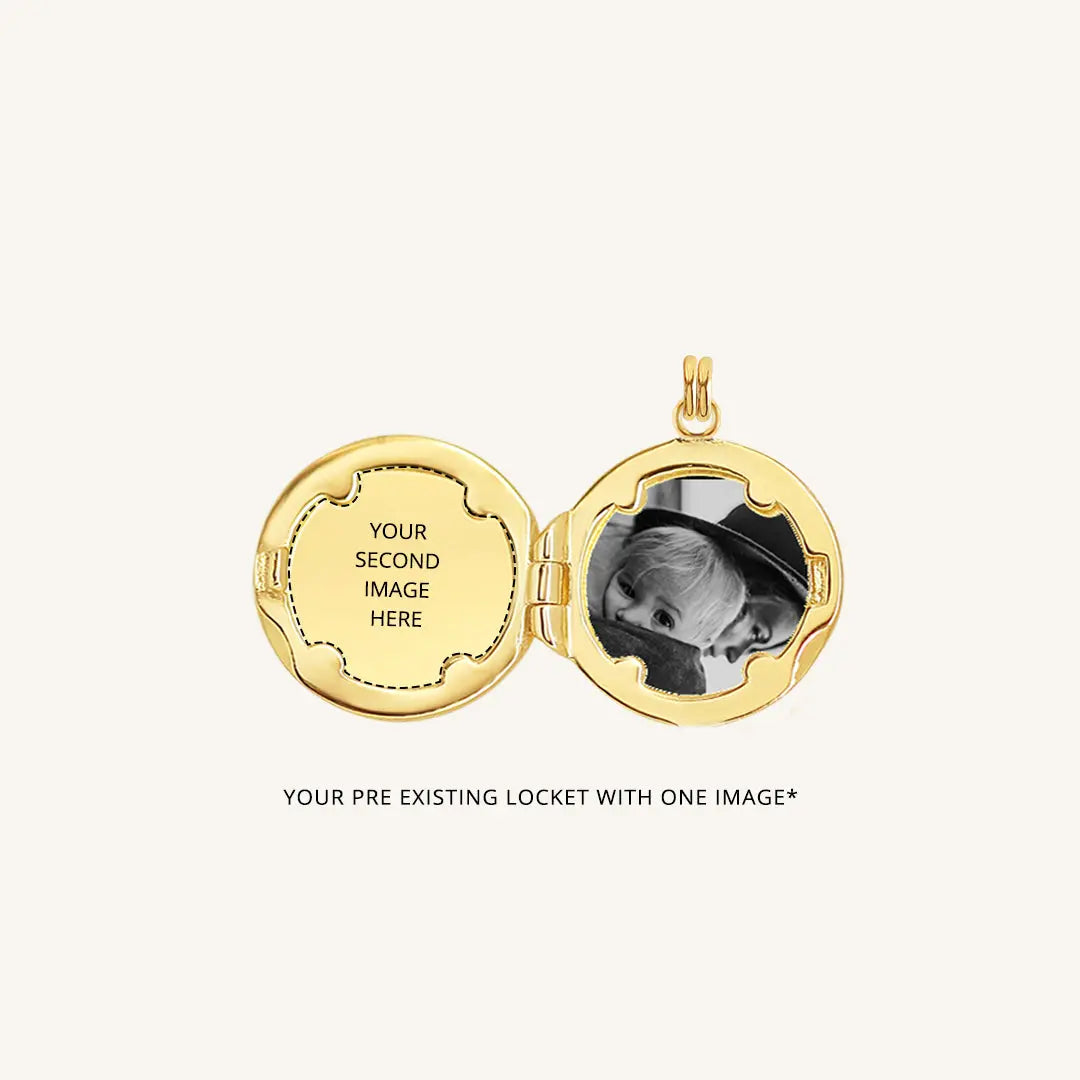 Personalized Round Photo Locket Necklace - Engravable Keepsake Jewelry for Loved Ones | Perfect for Anniversaries, Valentine's Day & Memorial Gifts