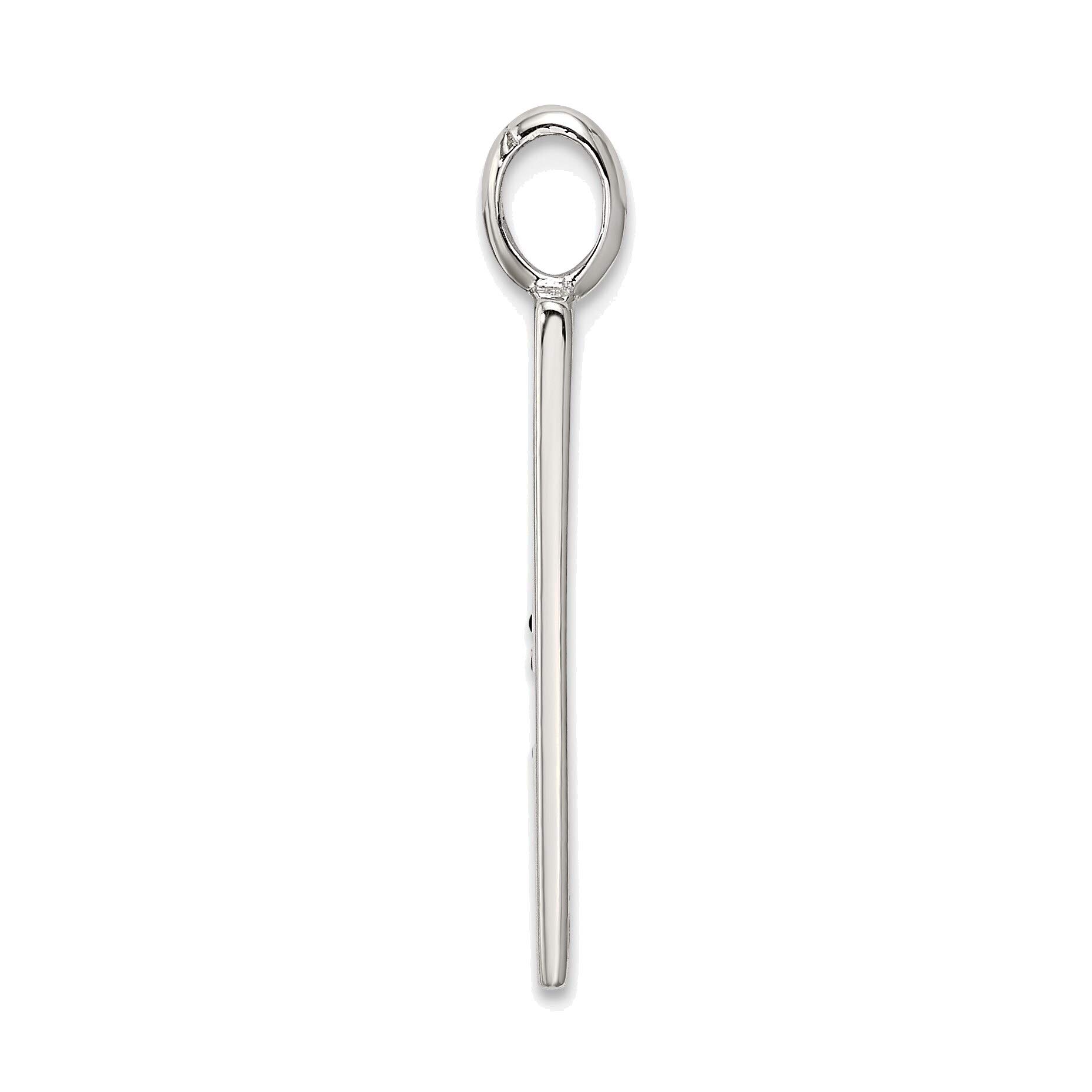 Sterling Silver Enamel Believe Pendant - Elegant Jewelry for Gifts & Daily Wear