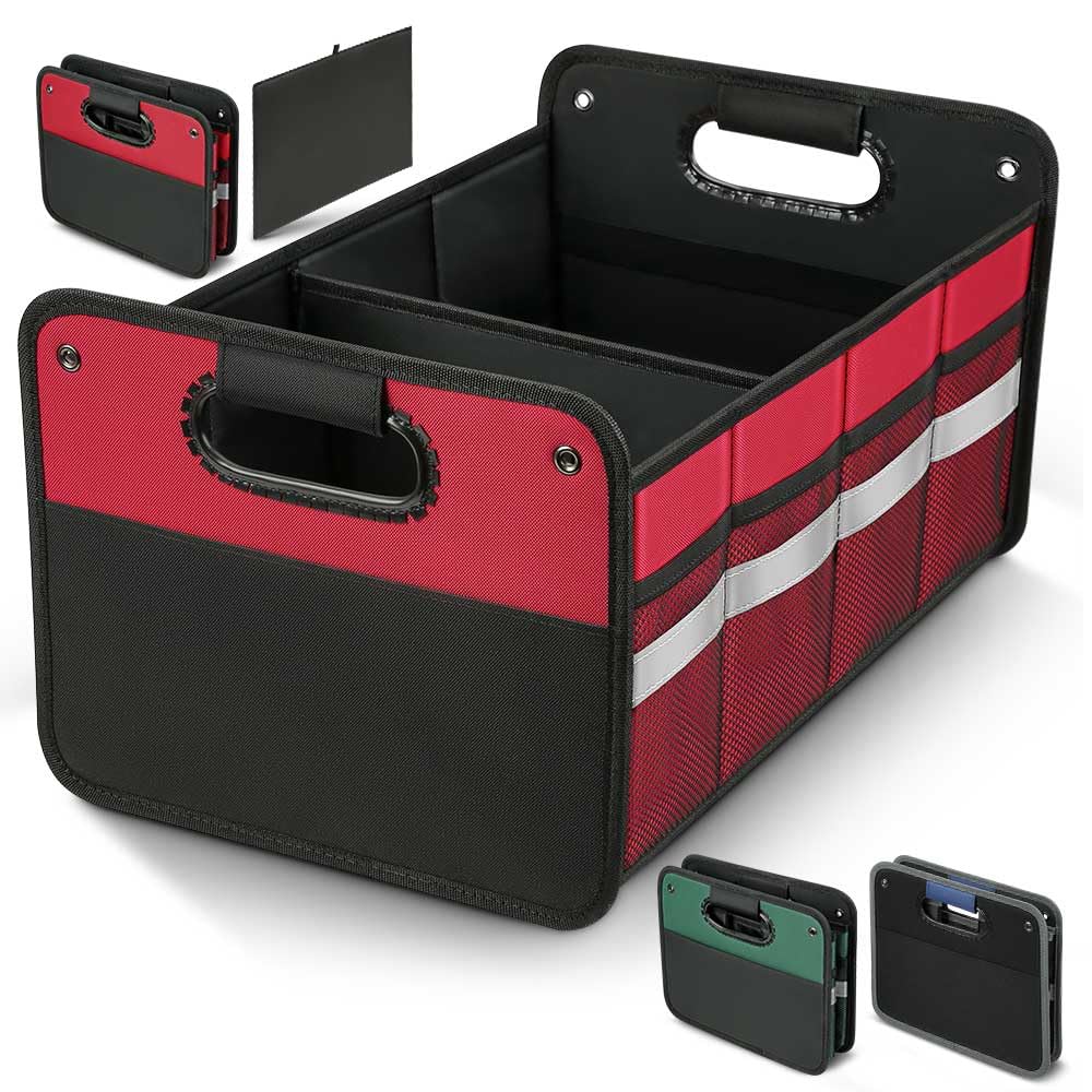 50L Waterproof Car Trunk Organizer with Reinforced Handles & Non-Slip Bottom - Durable Polyester Storage for SUV, Sedan, Truck, Minivan | Perfect for Road Trips, Grocery Shopping & Travel Accessories