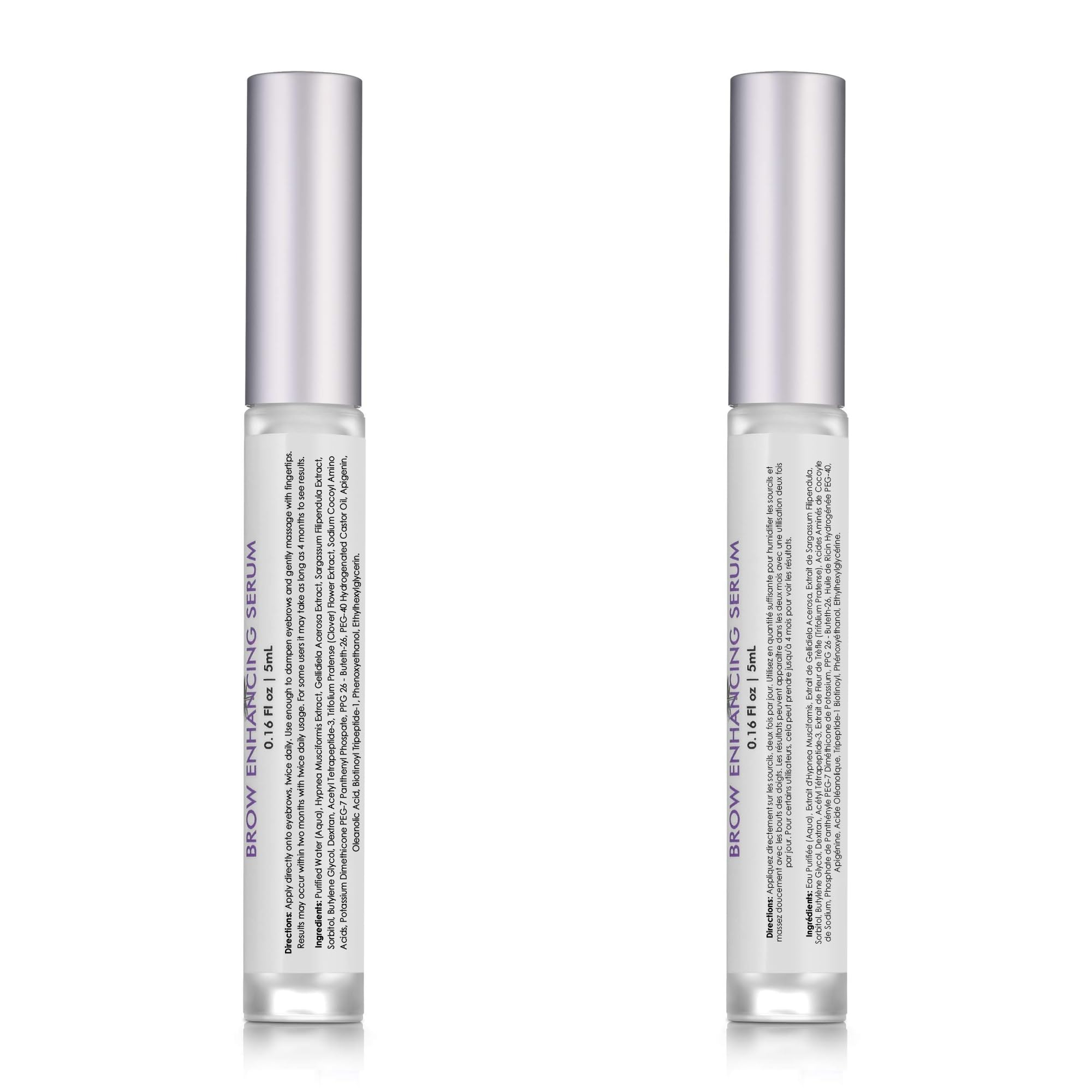 Lush Brow Eyebrow & Eyelash Growth Serum with Peptides - Dermatologist Developed for Fuller Lashes & Brows - .16 oz/5ml - Perfect for Nighttime Beauty Routine & Special Occasion Makeup Enhancement