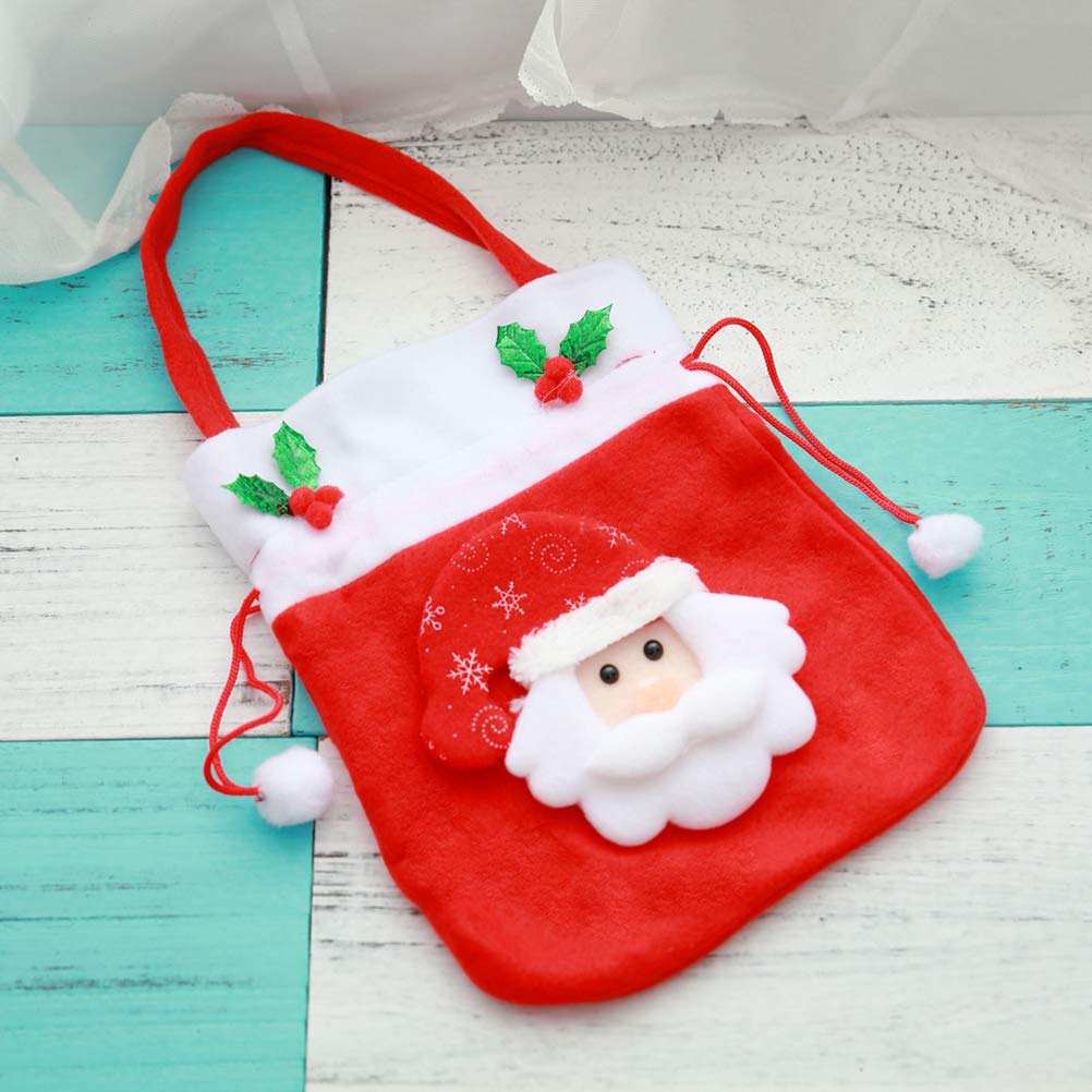 Christmas Candy Bag - Elk Design Candy Pouch for Holiday Gifts & Parties