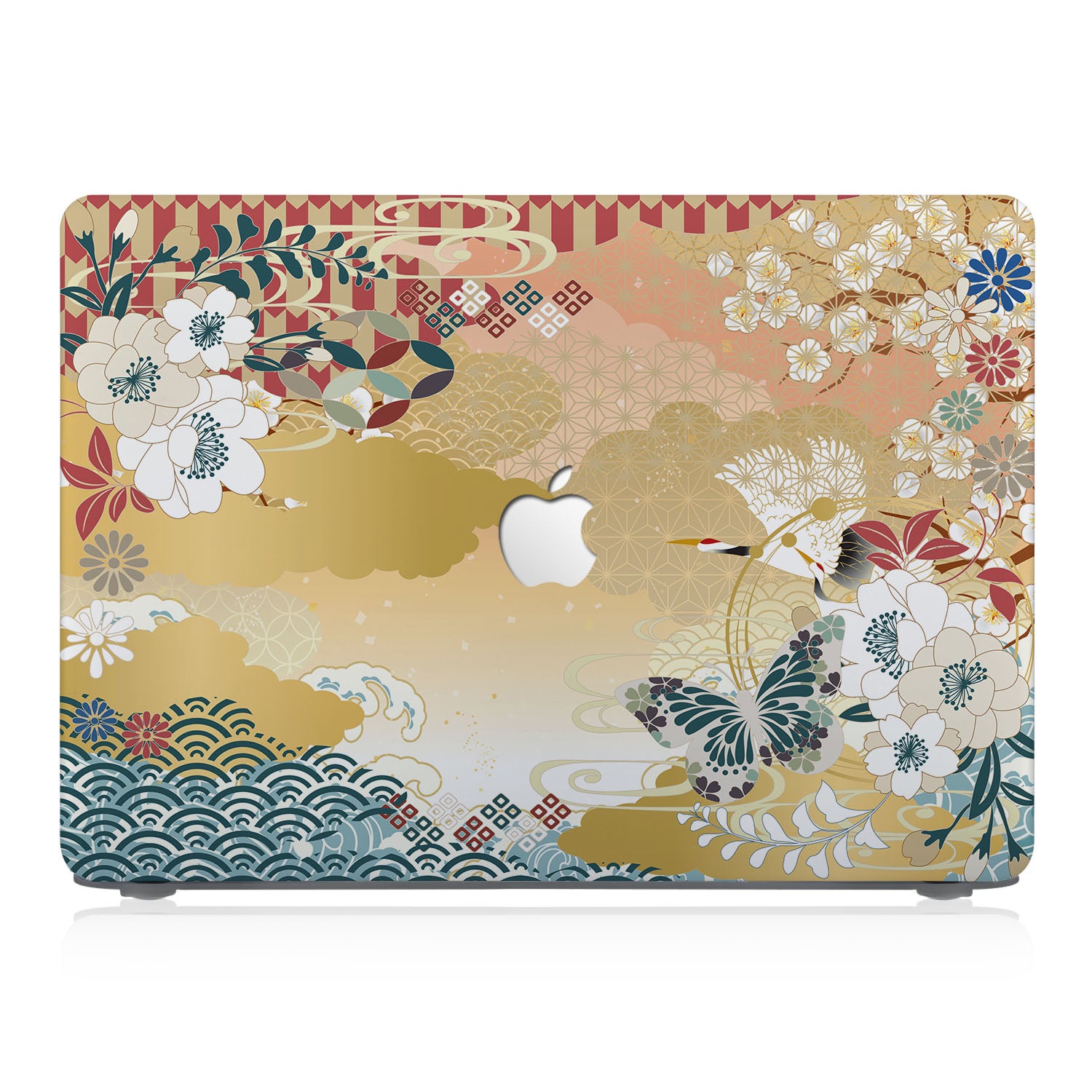 Stylish Japanese Pattern MacBook Case - Durable Protective Cover for MacBook Air & Pro - Perfect for Work, Travel & Everyday Use