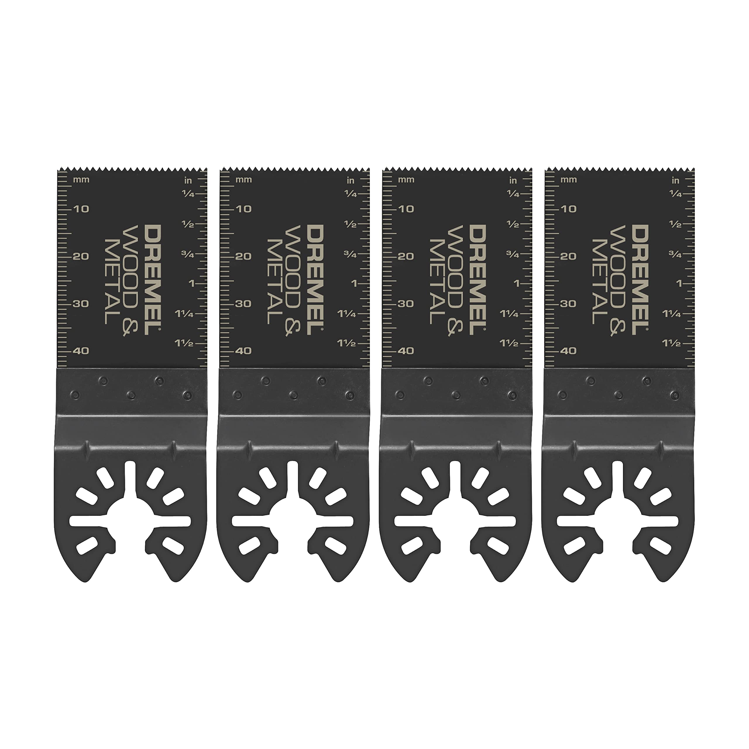 Dremel 4-Pack Bi-Metal Flush Cut Oscillating Multitool Blades - Premium Wood & Metal Cutting Tools with Universal Quick-Fit for Bosch, Makita, Milwaukee, Rockwell (MM482B-4) - Perfect for DIY Projects, Home Renovations & Professional Construction Work