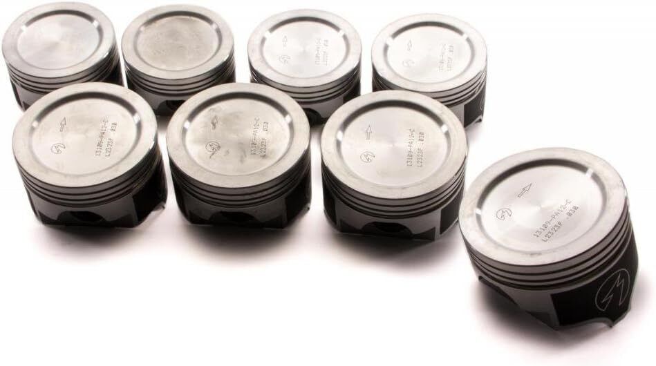 SPEED PRO Forged Coated Pistons with 8+ CAST Rings for Oldsmobile 455 4 Barrel 030 - High Performance Engine Upgrade for Classic Car Restoration & Racing