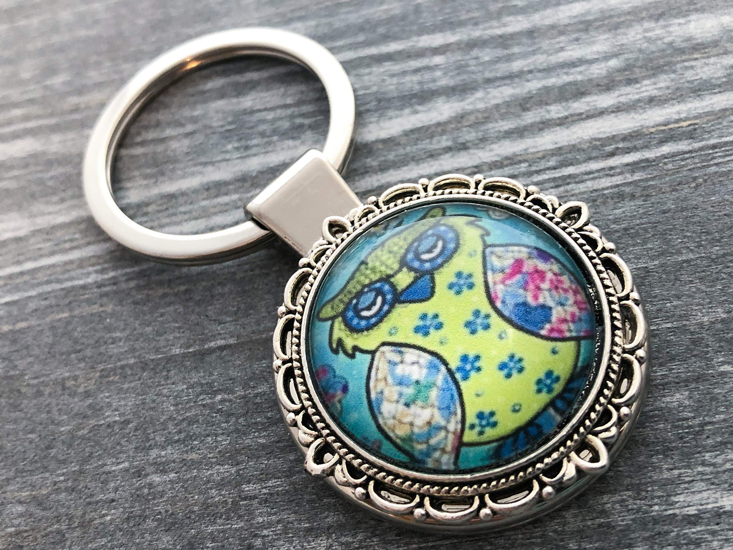 Bohemian Owl Keychain Key Holder - Handmade Leather Keyring for Women & Men - Perfect for Gifts, Home Decor, and Everyday Use