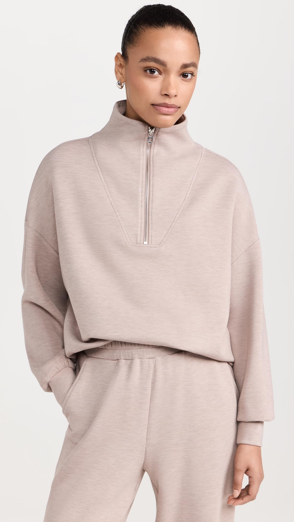 Varley Women's Hawley Half Zip Sweatshirt - Soft Fleece Pullover for Women | Casual & Athletic Wear for Running, Yoga & Lounge