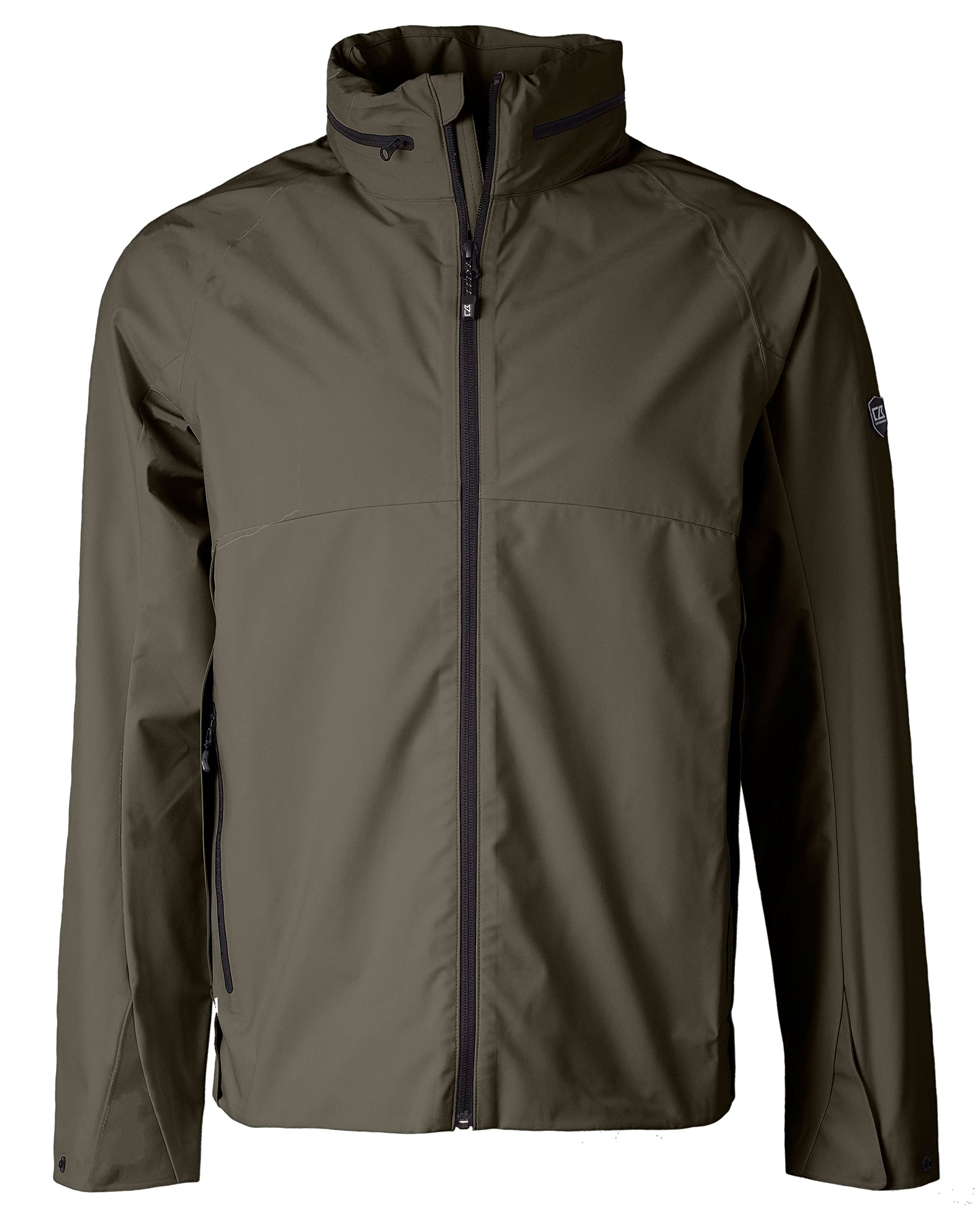 Cutter & Buck Men's Waterproof Stretch Full Zip Rain Jacket - Lightweight Windproof Outdoor Jacket for Hiking, Camping & Travel