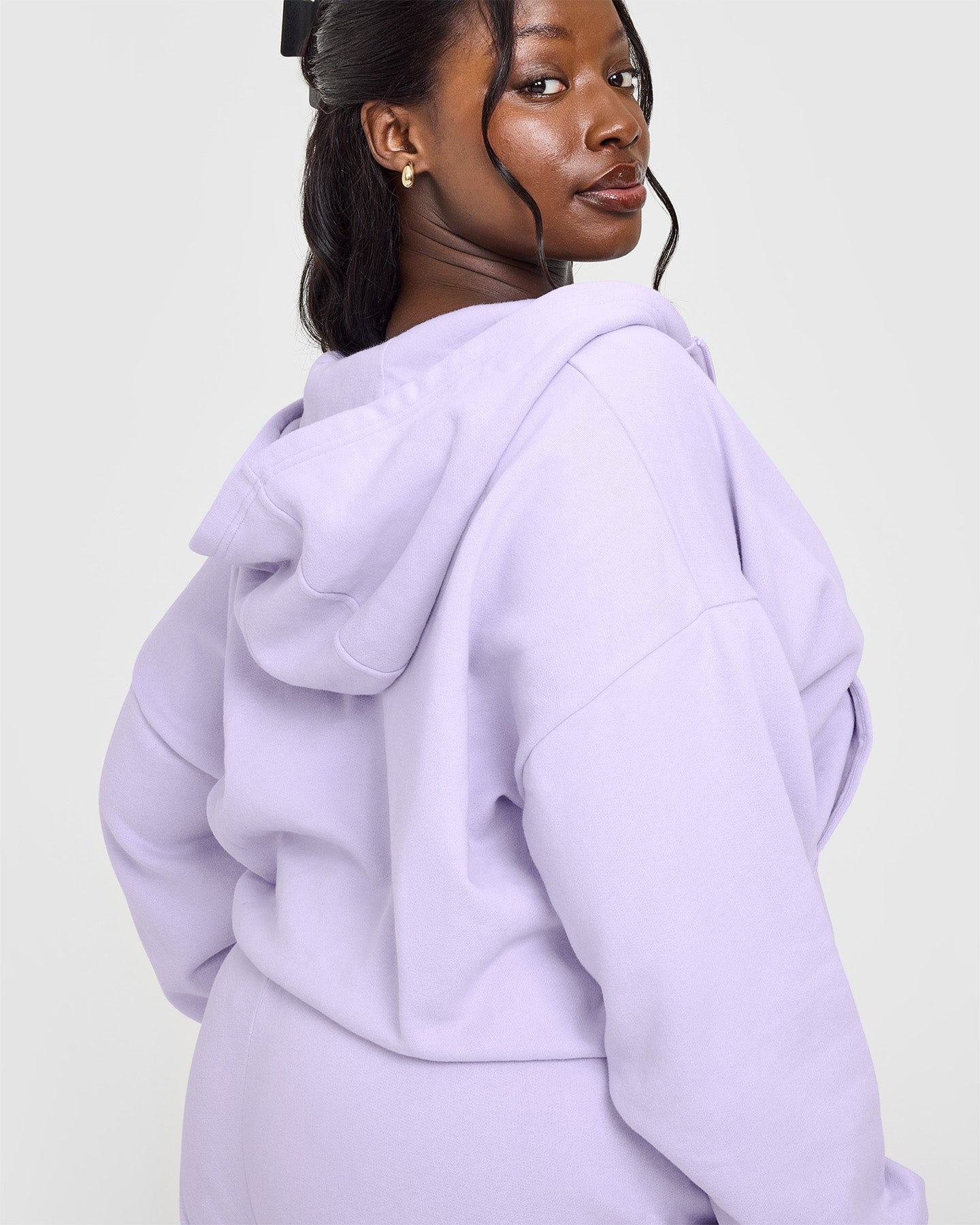 Mid Weight Zip Through Hoodie for Men & Women - Soft Lavender Purple Pullover with Front Pockets | Perfect for Gym, Running, Hiking & Casual Wear