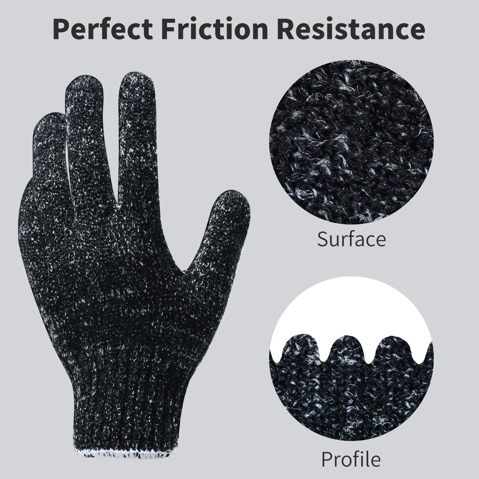4 Pairs Exfoliating Gloves for Shower & Spa - Premium Body Scrubber Gloves for Dead Skin Removal & Deep Cleaning - Perfect for Home Spa, Massage & Dry Brushing Routine