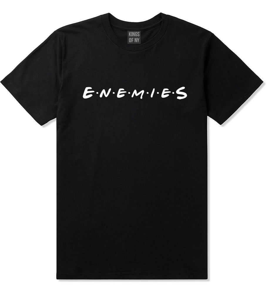 Kings Of NY Enemies Squad Friends Parody Style Graphic T-Shirt - Trendy Streetwear for Urban Fashion & Pop Culture Fans | Perfect for Casual Wear, Parties, and Gift Giving