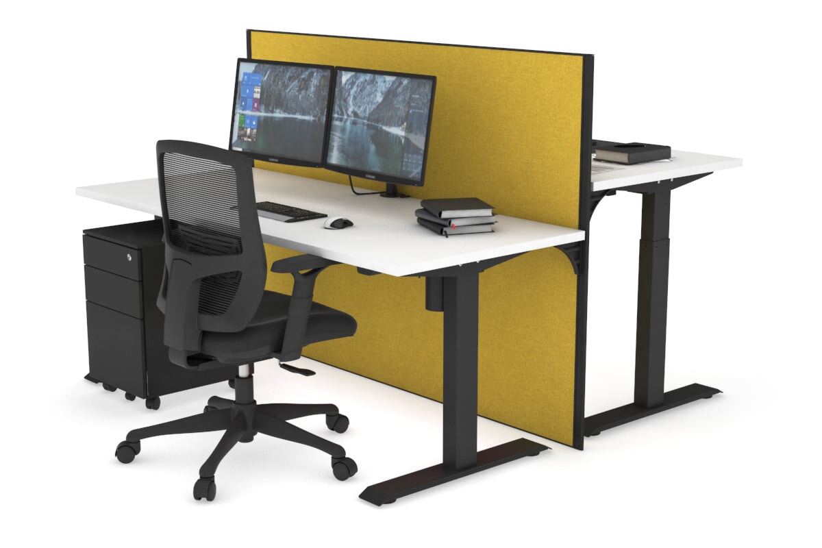 Adjustable Height 2-Person Workbench [1400L x 700W] - Perfect for Garage, Workshop & Home Office Use