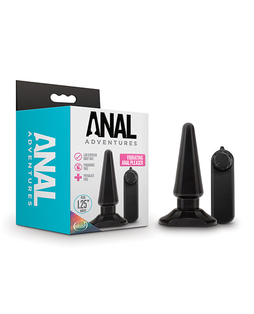 Remote Control Vibrating Anal Plug - Black | Rechargeable & Waterproof Anal Pleasure Toy for Men & Women | Perfect for Couples Play & Solo Exploration