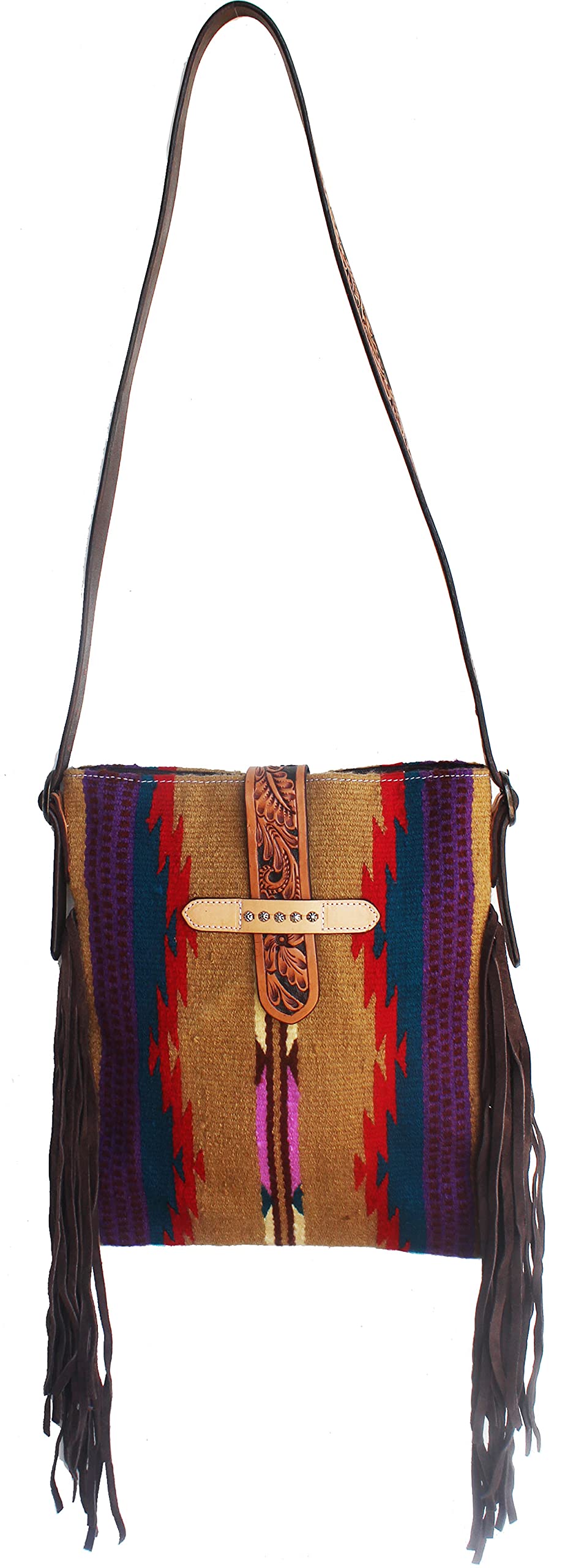 Challenger Women's Western Handwoven Wool Rodeo Cowgirl Purse Shoulder Handbag - Stylish & Durable for Rodeo Events, Country Concerts & Western Fashion Outfits