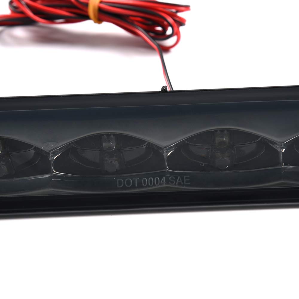 Truck Cap Third Brake Light - Clear Lens Red LED Replacement for AT-LED-36R 3rd Brake Tail Light with Smoky Lens & Chrome Housing | Perfect for Pickup Trucks & Off-Road Vehicles