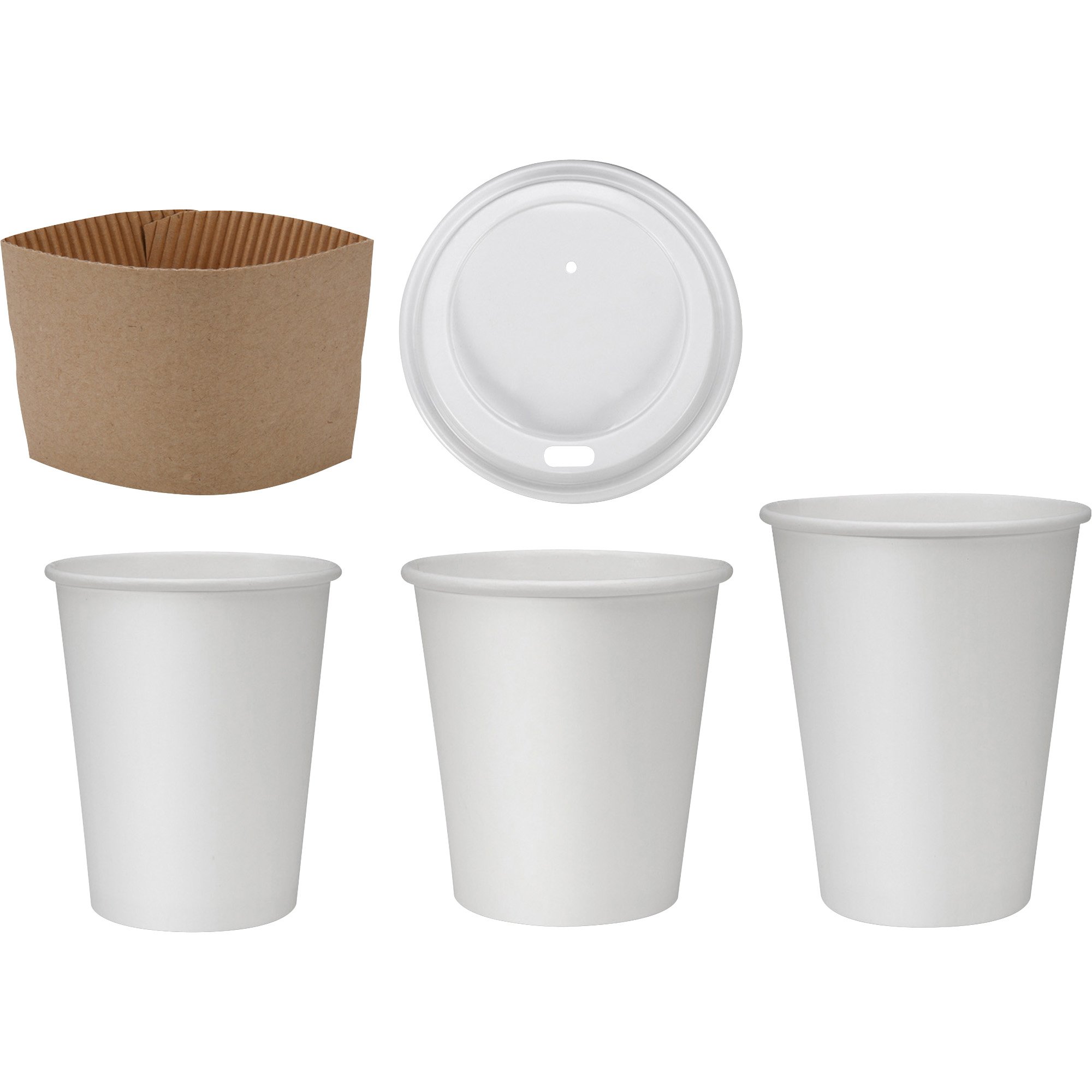 Genuine Joe 12 oz Disposable Hot Cups with Lids - Insulated Paper Coffee Cups for Hot Beverages, Perfect for Coffee, Tea, Hot Chocolate at Home, Office or Cafes