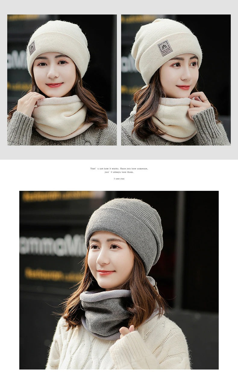 Fur Lined Knit Beanie - Warm Winter Wool Hat for Men & Women - Cozy Outdoor Fashion Accessory for Skiing, Snowboarding & Cold Weather Activities