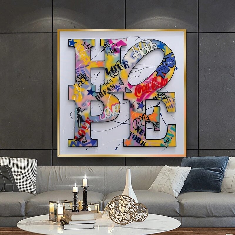 Art of Hope Canvas Wall Art - Inspirational Home Decor for Living Room, Bedroom & Office - Perfect Gift for Housewarming, Birthday & Holidays