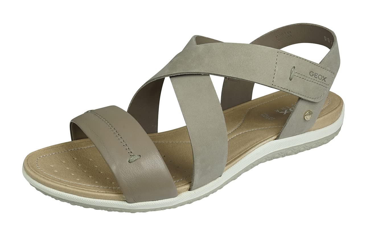 Geox D Sand Vega E Women's Leather Sandals - Comfortable Summer Walking Sandals for Women, Breathable Casual Footwear - Perfect for Beach, Vacation & Everyday Wear