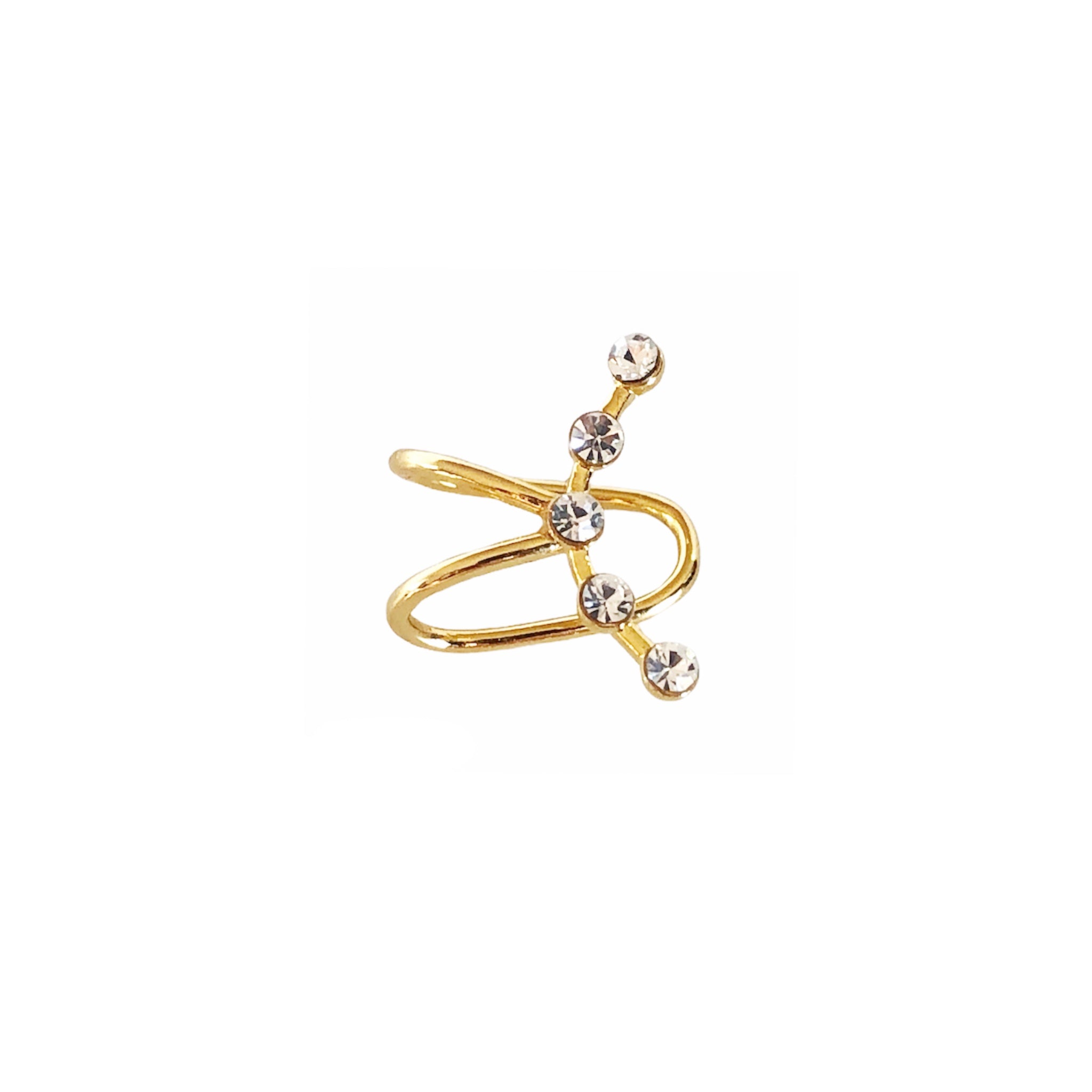 Crystal Dots Ear Cuff - Elegant Non-Piercing Clip On Earrings for Women | Perfect for Parties, Weddings & Everyday Wear