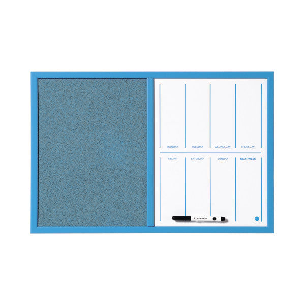 Premium Combination Board - Half Cork & Planner for Office, Home, or Classroom - Perfect for Notes, Schedules, and Organization